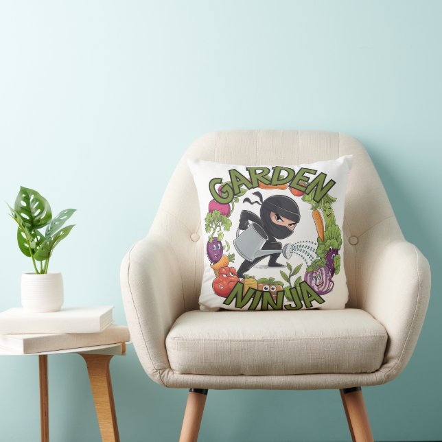 Almofada Garden Ninja Design - Gráficos Divertidos de Jardi (Cadeira)