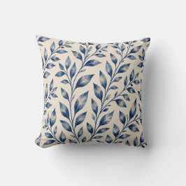 Almofada Gardens Syracuse Blue Foliage Pattern Cushion