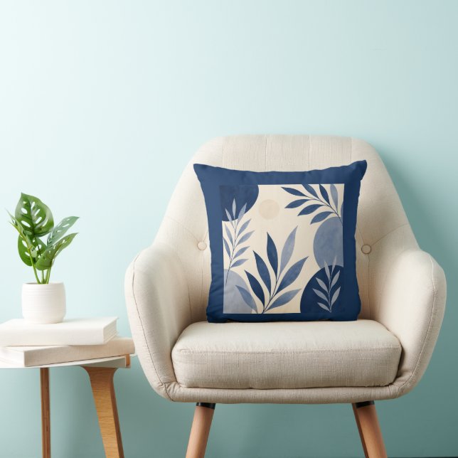 Almofada Gardens Syracuse Ivory Blue Foliage Cushion (Cadeira)
