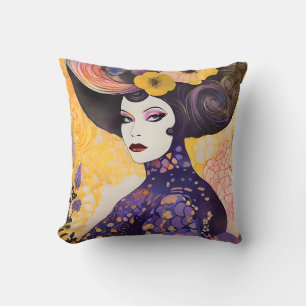 Almofada Garganta Arraste Rainha Klimt Estilo