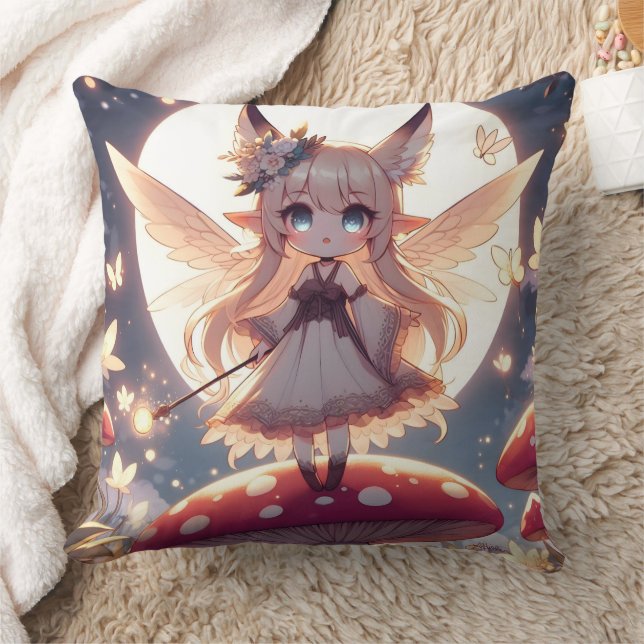 Almofada Garota Anime Pixie Hippie Lua Fada (Cobertor)