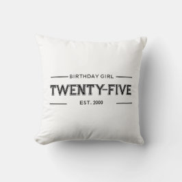 Almofada Garota de Aniversário Personalizada