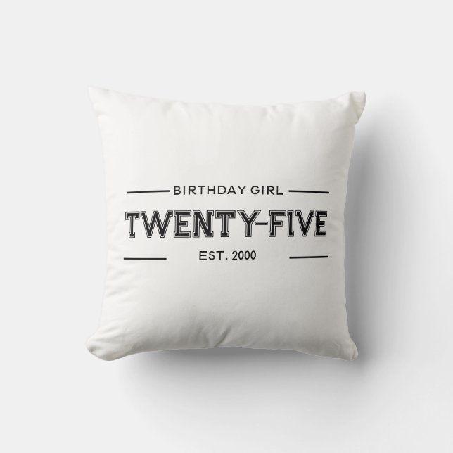 Almofada Garota de Aniversário Personalizada (Frente)