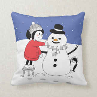Almofada Garota de Natal e Cushion Snowman