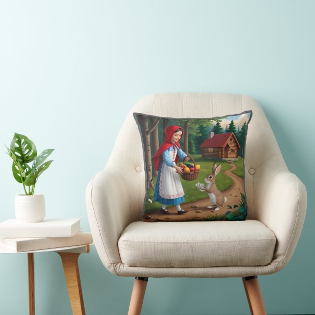 Almofada Garota em Redhood with Bunny (Cadeira)