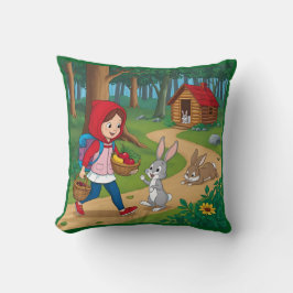 Almofada Garota em Redhood with Bunny