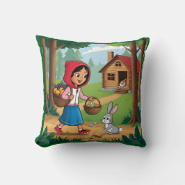 Almofada Garota em Redhood with Bunny