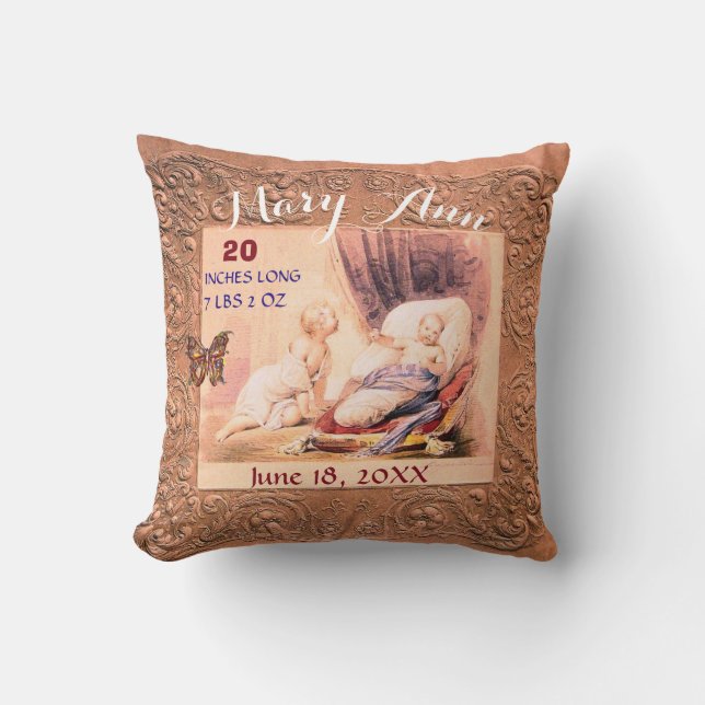 Almofada Garota Estaca Antiguamente Rosa, Frio, Keepsaquê (Frente)