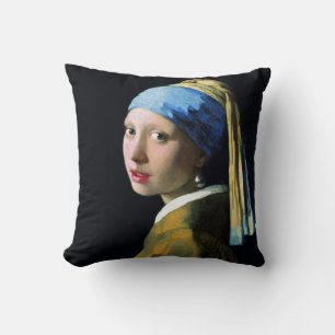 Almofada Garota Jan Vermeer Com Arte Barroca De Pérola