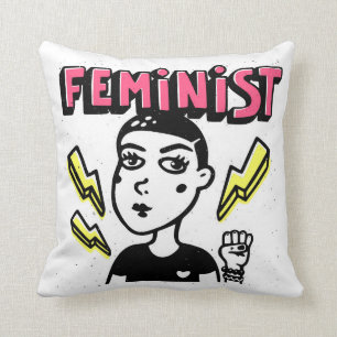 Almofada Garota Pop de Arte Feminista