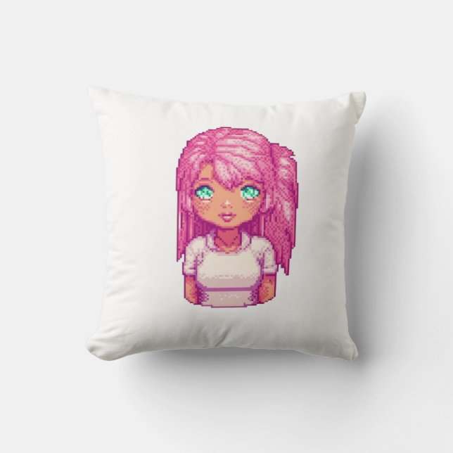 Almofada Garota rosa (Frente)