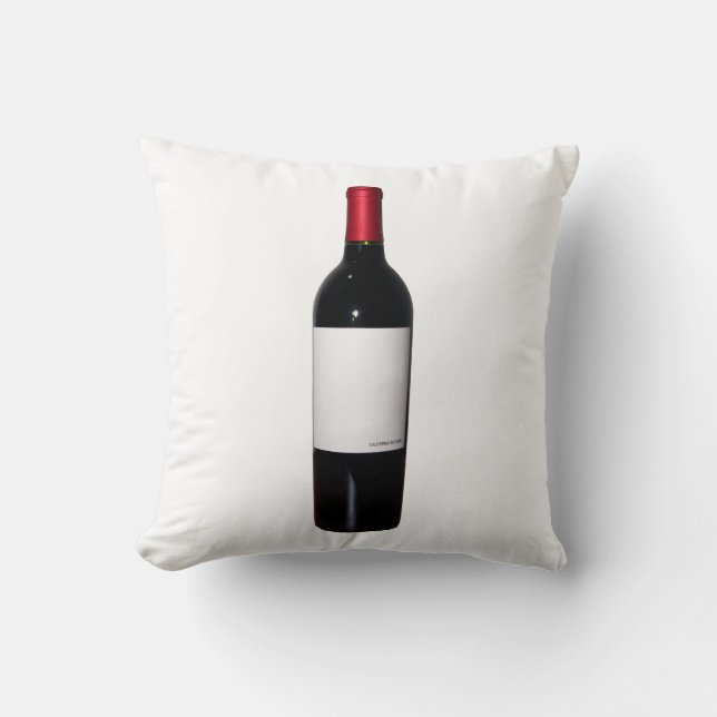 Almofada Garrafa de vinho (Rótulo do Vazio) Travesseiro (Frente)