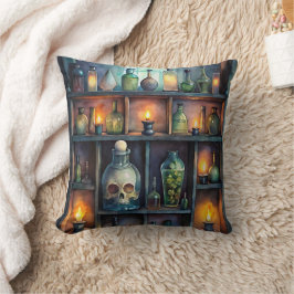 Almofada Garrafas de Poção Gótica - Apotário Escuro