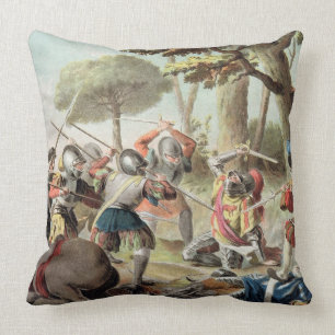 Almofada Gaston de Foix (1488-1512) massacrado na batalha