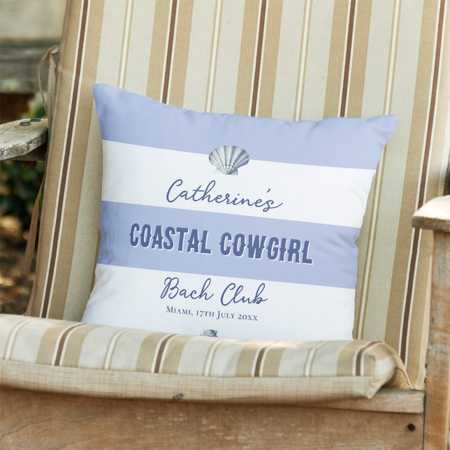 Almofada Gata Costeira Elegante - Grelhas Brancas Moles Azu (Criador carregado)