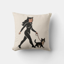 Almofada Gatinha Dona de Casa Gato Tuxedo | Gráfico de Osso