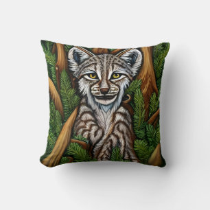 Almofada Gatinho bonito e adorável do Lynx
