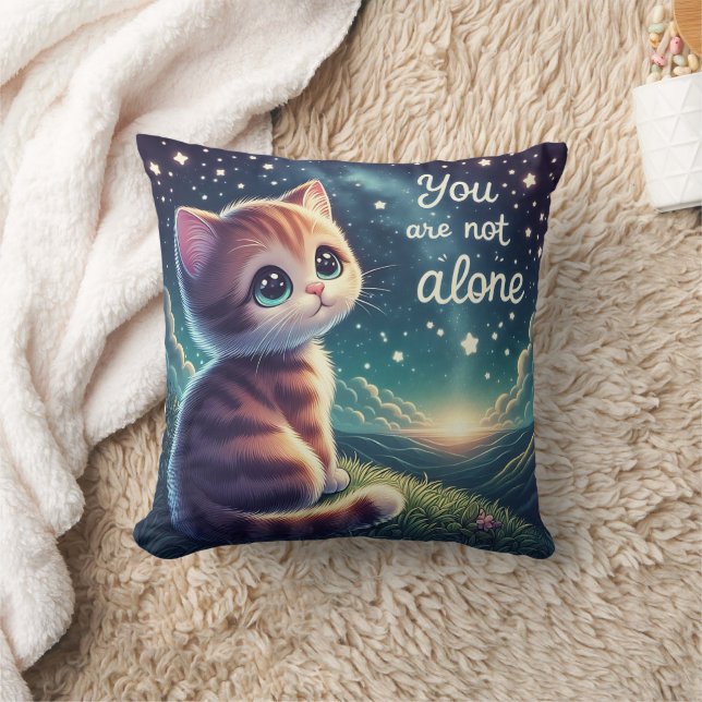 Almofada Gatinho Bonito, você não está sozinho Travesseiro (Cobertor)