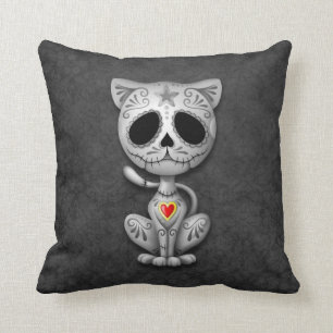 Almofada Gatinho do açúcar do zombi, escuro