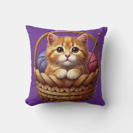 Almofada Gatinho Laranja Adorável no Soquete com Fio