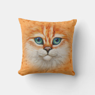 Almofada Gatinho Laranja Feliz