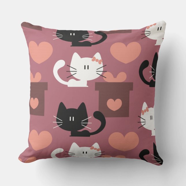 Almofada Gatinho Love Decorative Travesseiro (Frente)