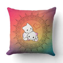 Gatinho Love Travesseiro decorativo