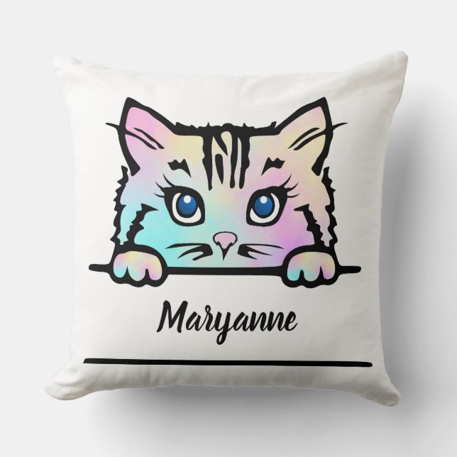 Almofada Gatinho Tie Dye (Frente)