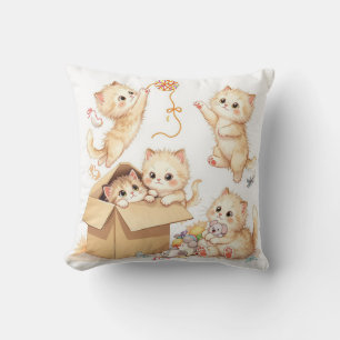 Almofada Gatinhos brincando num Travesseiro decorativo