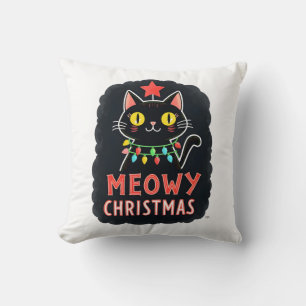 Almofada Gatito Meowy Catmas Natal Feliz Gatinho Gatos Papa