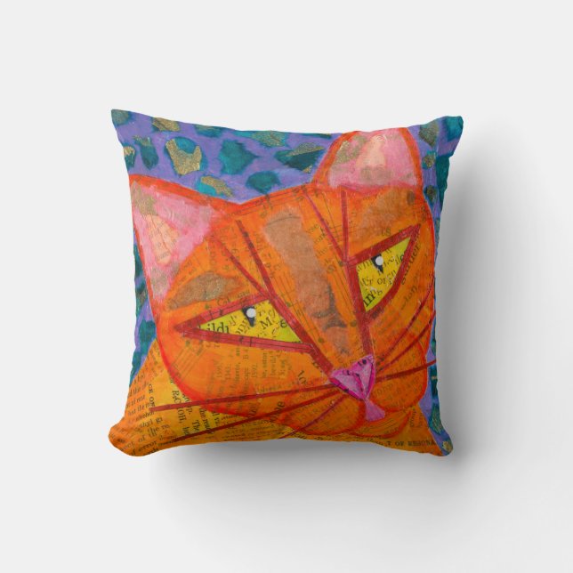 Almofada Gato alaranjado (Frente)