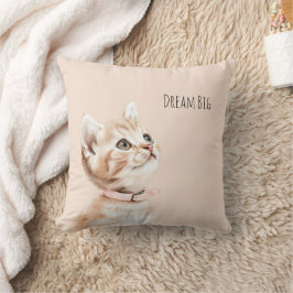 Almofada Gato Branco de Pêssego