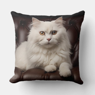 Almofada Gato branco majestoso
