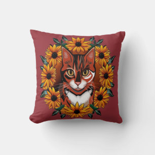 Almofada Gato Calico Com Susan Maryland State De Olhos Pret