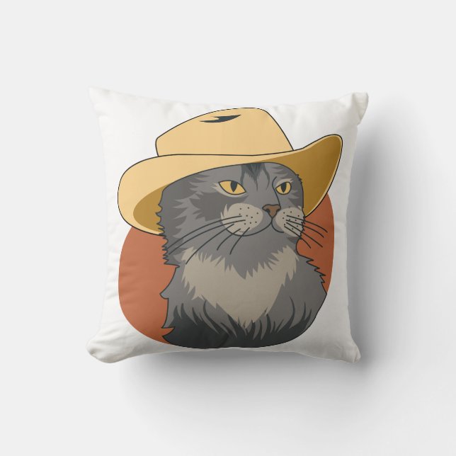 Almofada Gato Caubói (Frente)