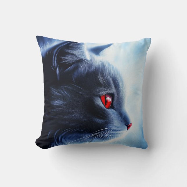 Almofada Gato com Olhos Vermelhos (Frente)