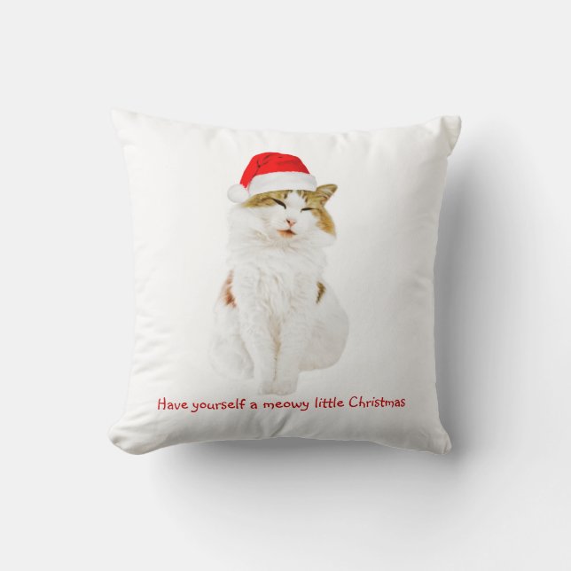 Almofada Gato com Papai noel (Frente)