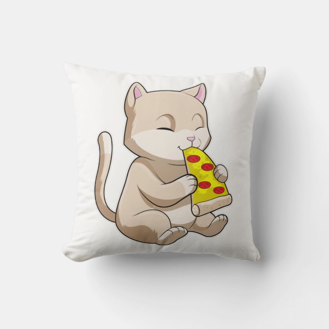 Almofada Gato com pizza (Frente)