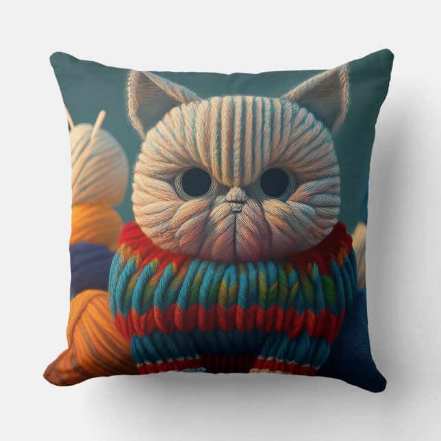 Almofada Gato Com Uma Atitude "A" Capital (Frente)