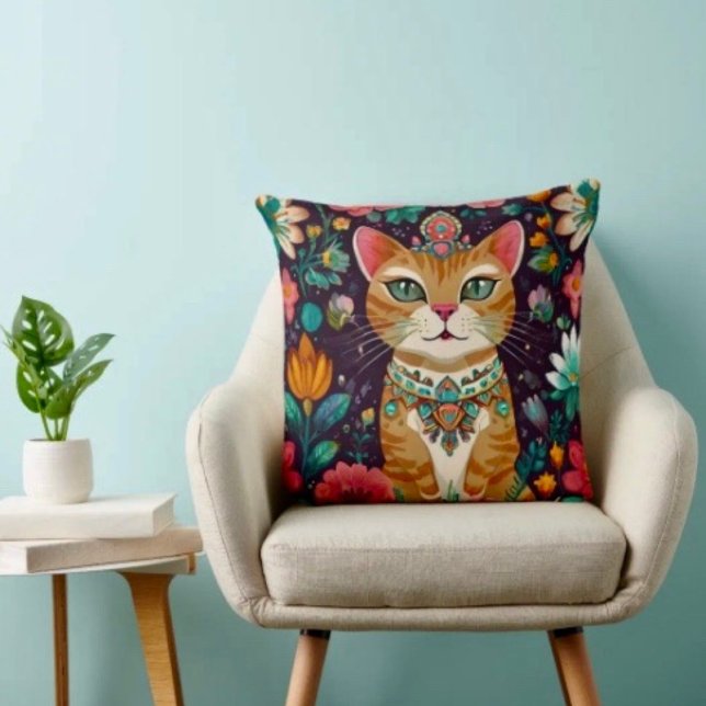 Almofada Gato Coroado Joalheria (Cozy throw pillow that reminds Mom she’s loved—perfect Mother’s Day home accent.
)