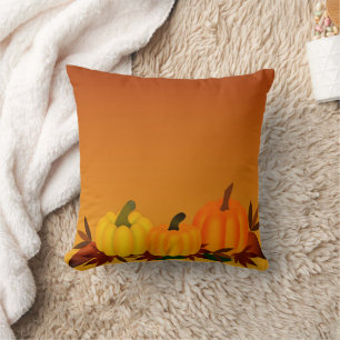 Almofada Gato de abóbora divertido e feliz no Halloween