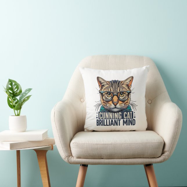 Almofada Gato de Cabeça Brilhante de Gato Cunhado com óculo (Cadeira)