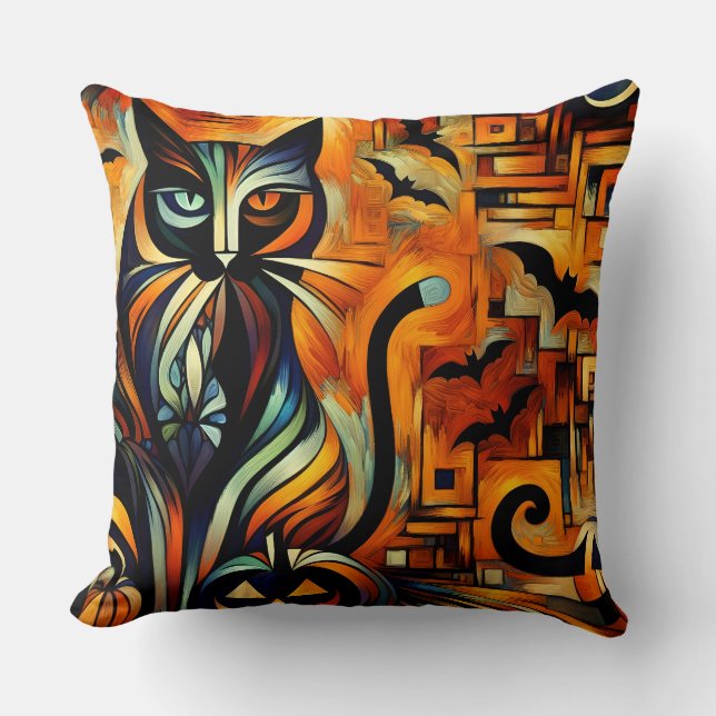 Almofada Gato de Cubismo (Frente)