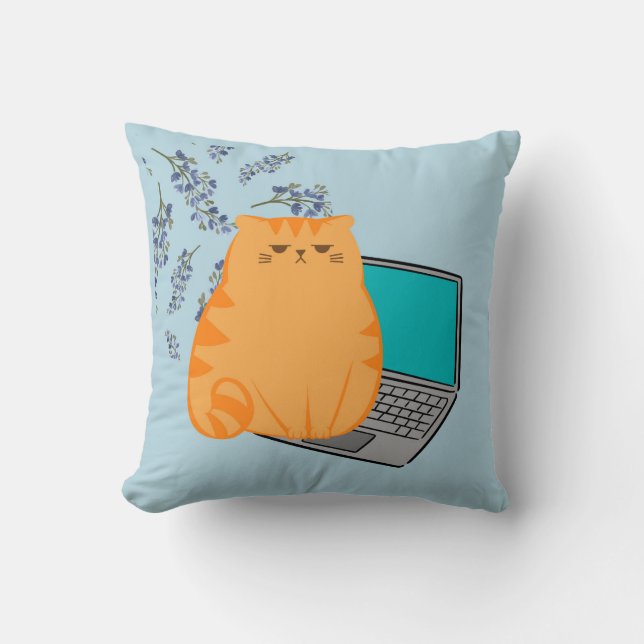 Almofada Gato de Escritório (Frente)