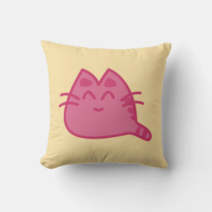 Almofada Gato de Gatinho Sorridente Rosa