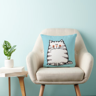 Almofada Gato de Gato de Gato Bonito - gatinho Kawaii para