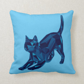 Almofada Gato de Lowpoli Azul Escuro
