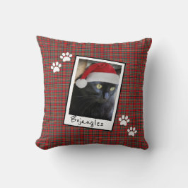 Almofada Gato de Natal! Personalizar c/ Pet Photo & Name