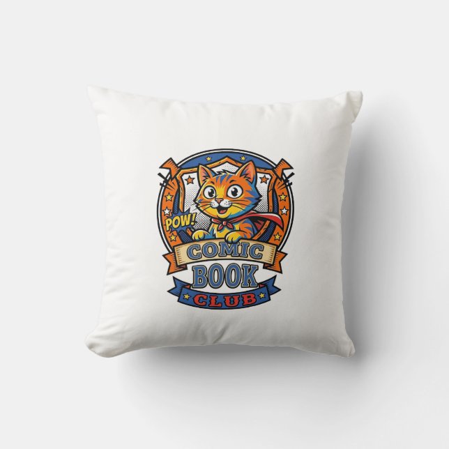 Almofada Gato de Quadrinhos Presente para Mãe de Gato - Gat (Frente)