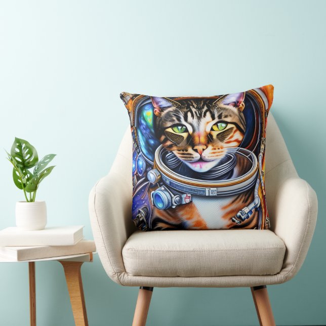 Almofada Gato do Astronauta da Galáxia (Cadeira)